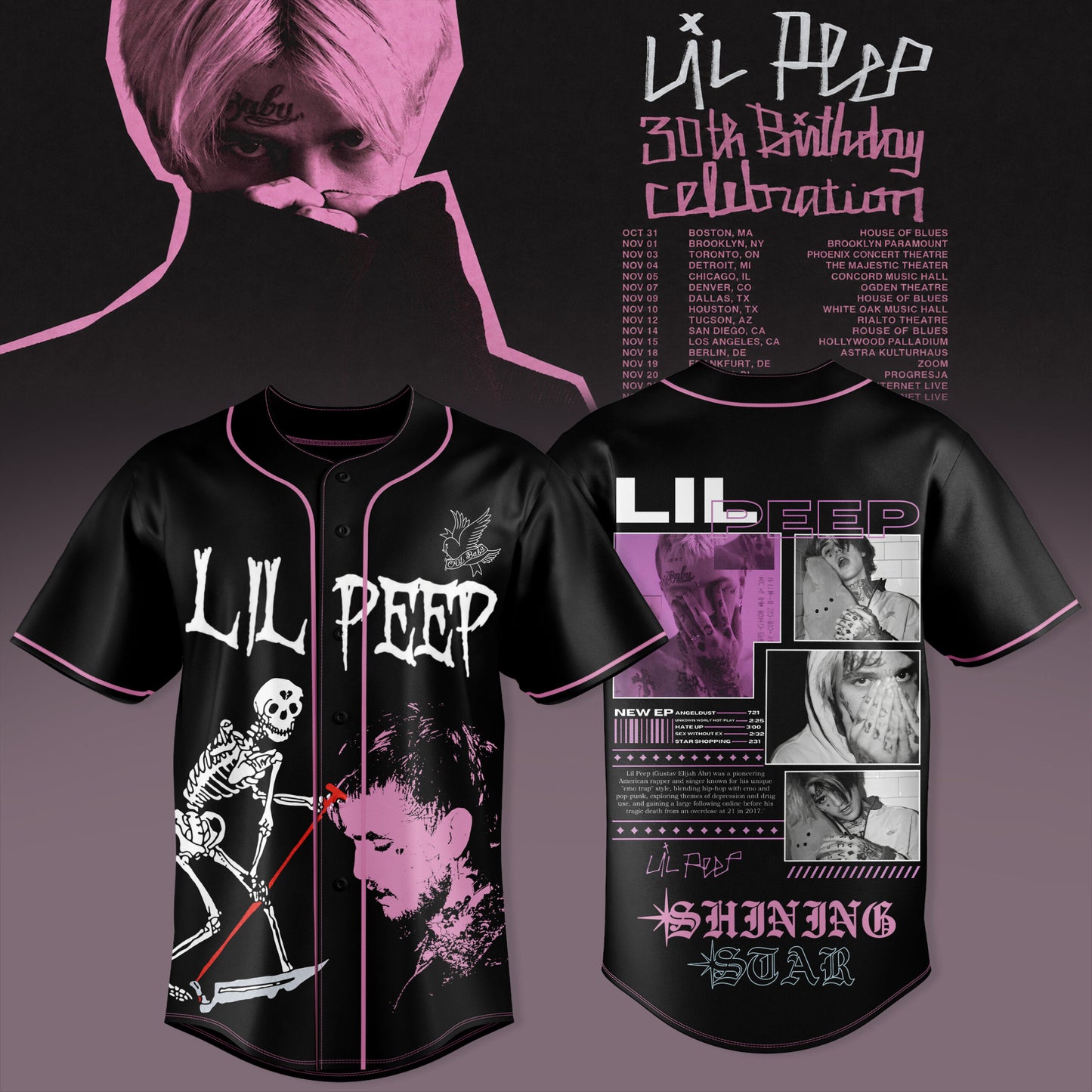 .LlPp 30th Birthday Celebration 2026 Tour 3D All-Over Print Baseball Jersey V1