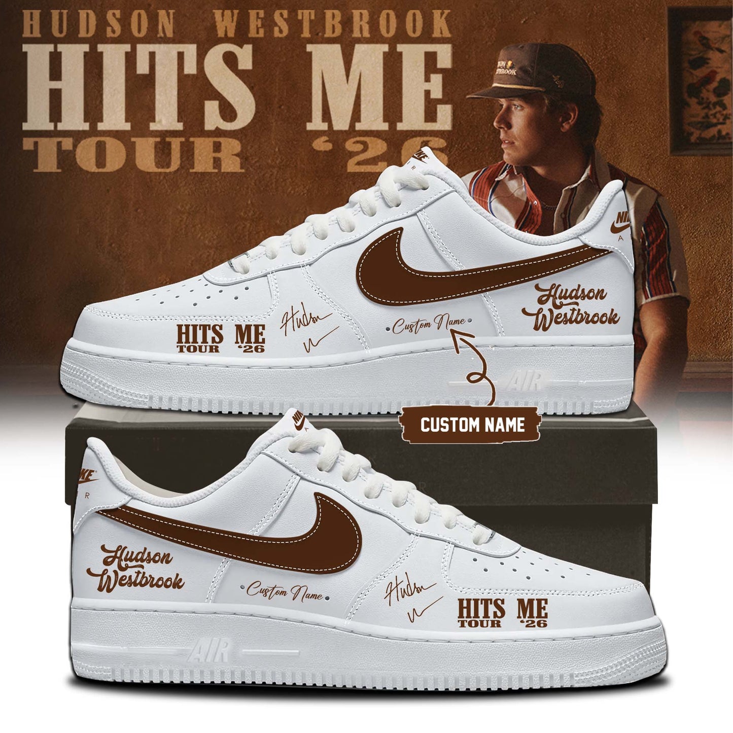 ,,Hudson Westbrook ”Hits Me Tour 2026” Signature – Shoes