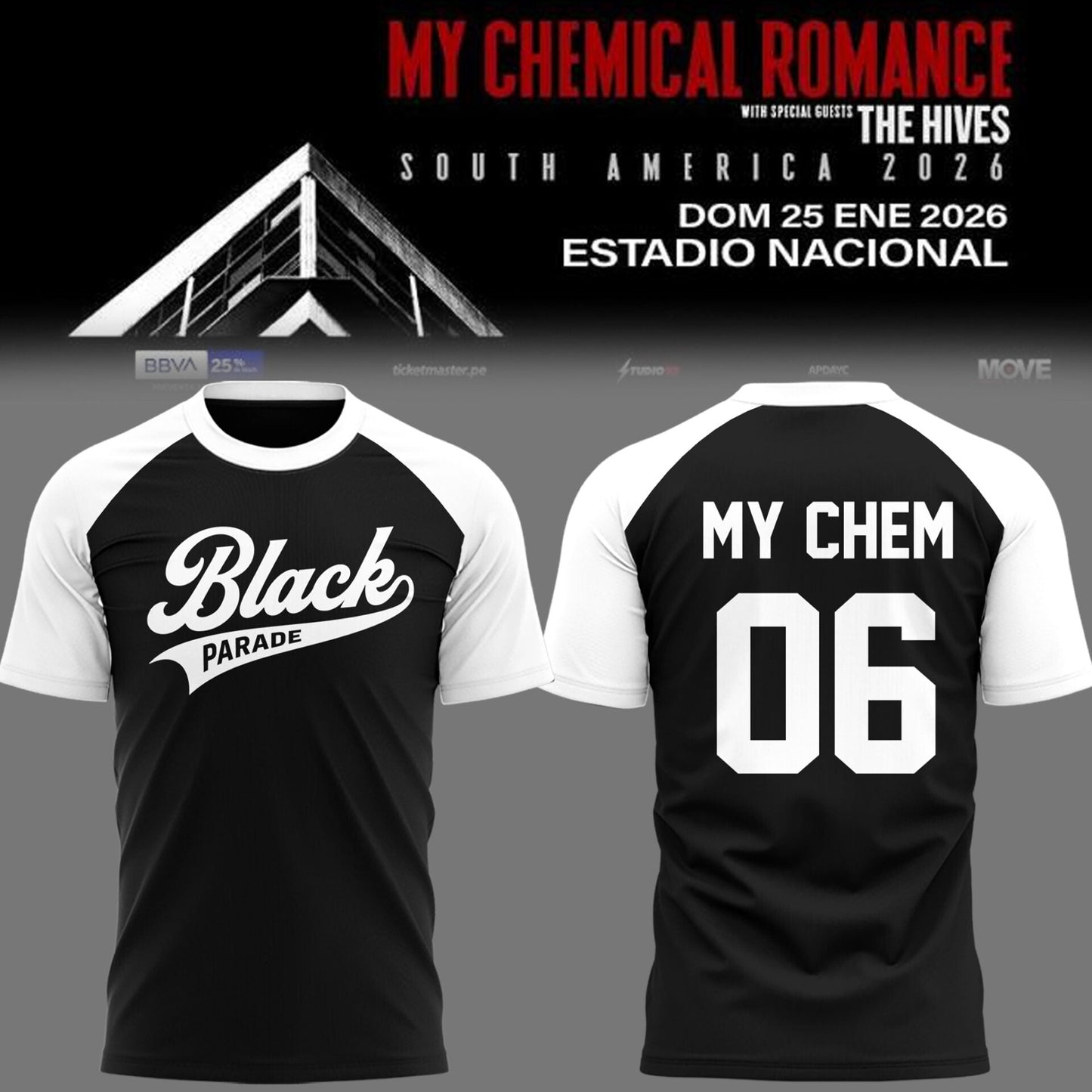 Limited Edition MCR The Black Parade 2026 Tour TShirt