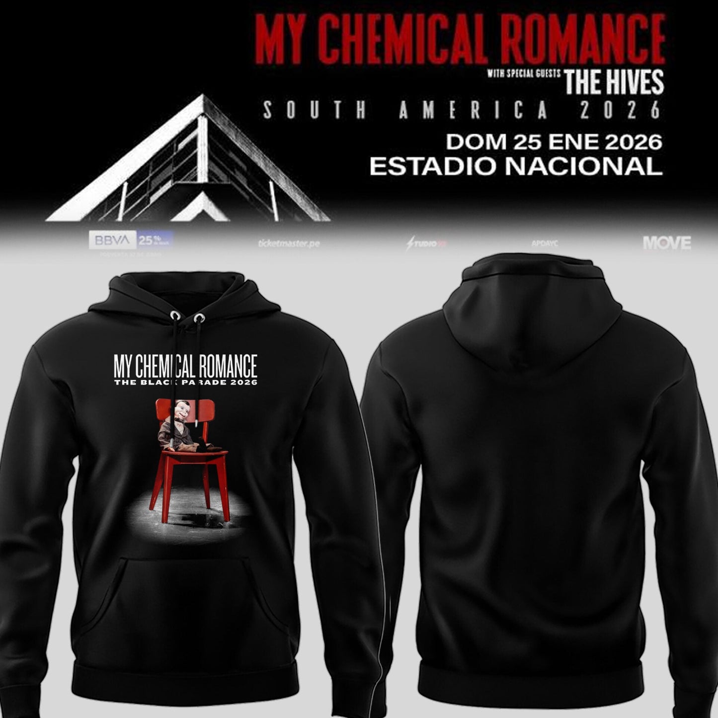 Limited Edition MCR The Black Parade 2026 Tour Hoodie