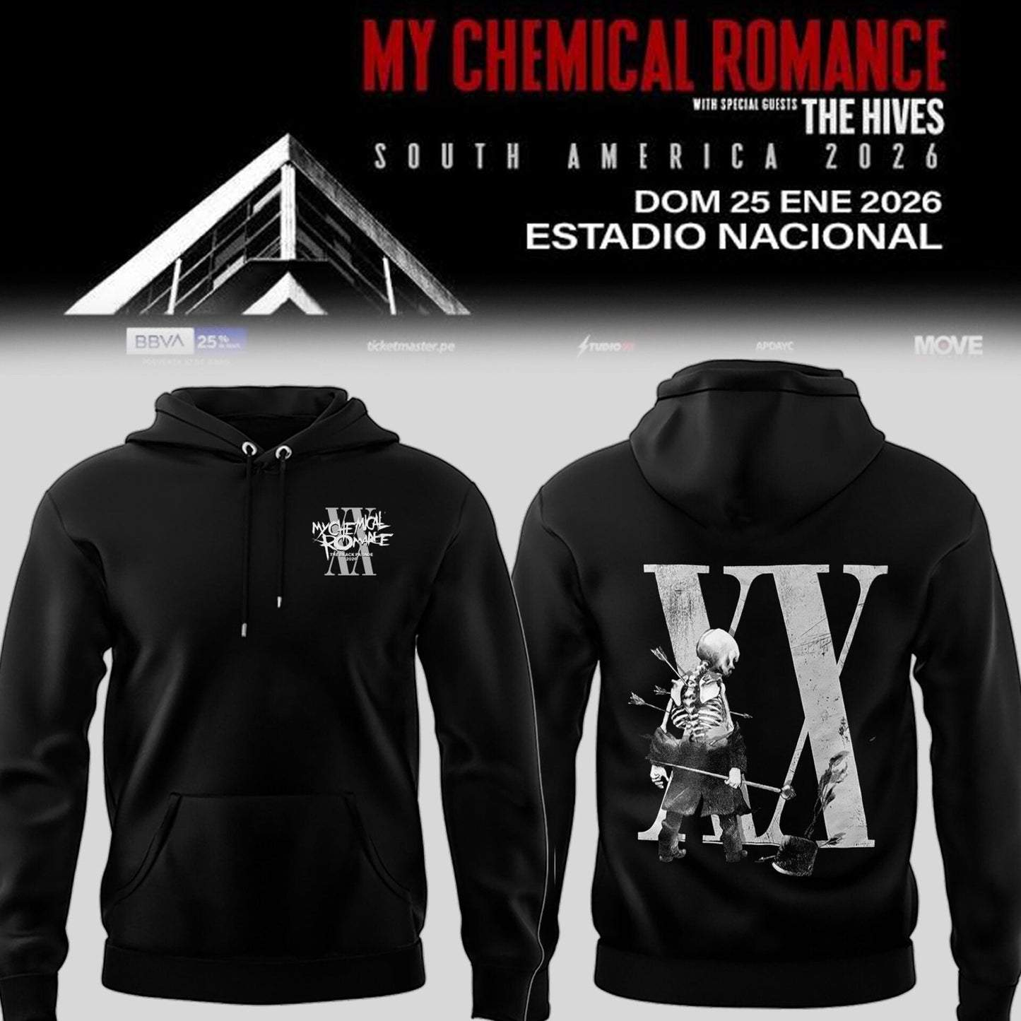 Limited Edition MCR The Black Parade 2026 Tour Hoodie
