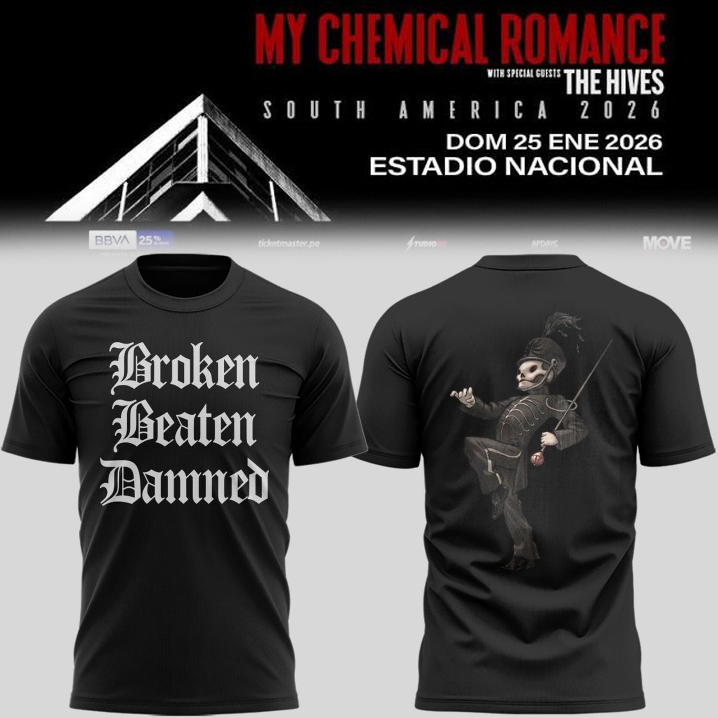 Limited Edition MCR The Black Parade 2026 Tour TShirt