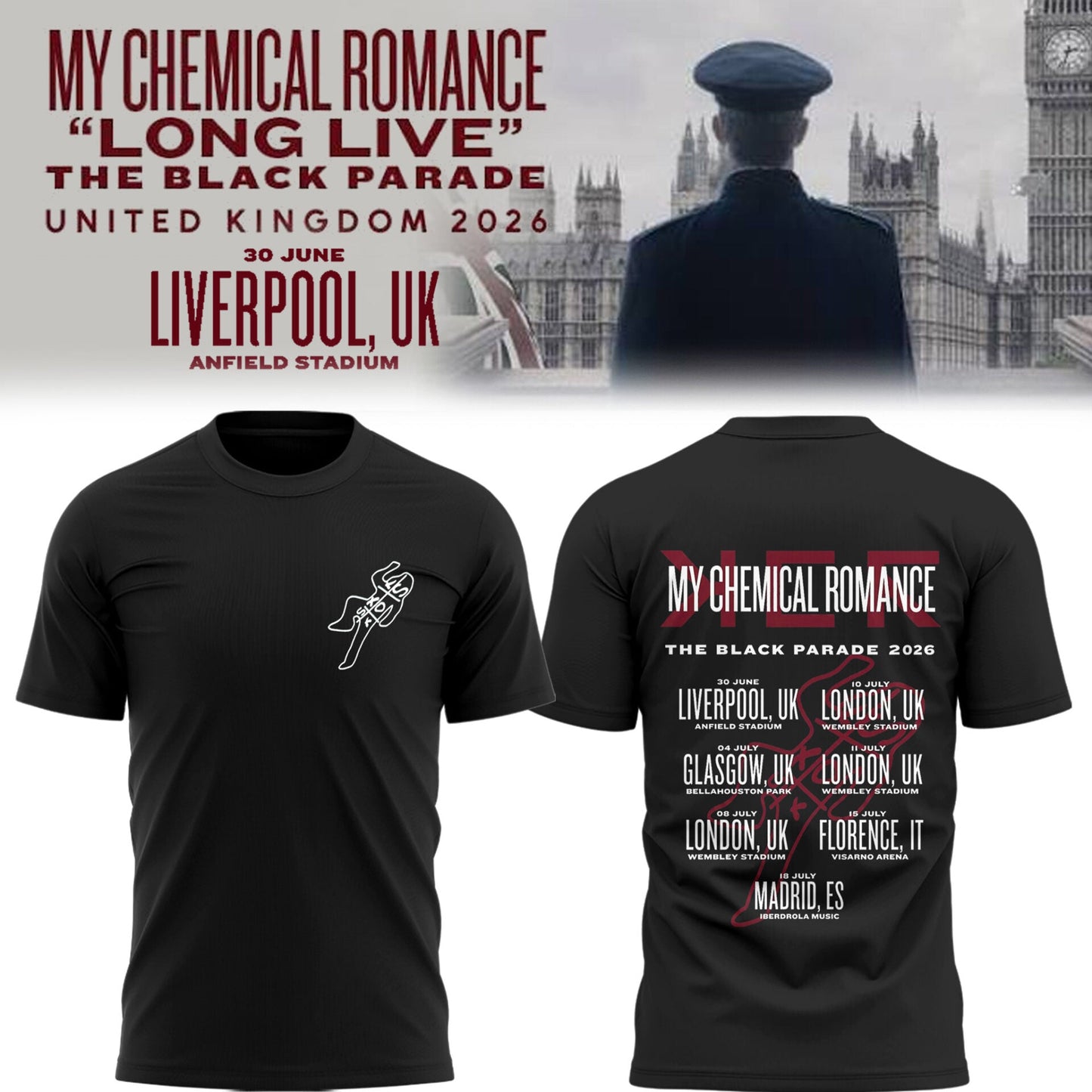 MCR The Black Parade TOUR 2026 TShirt-PU26062920