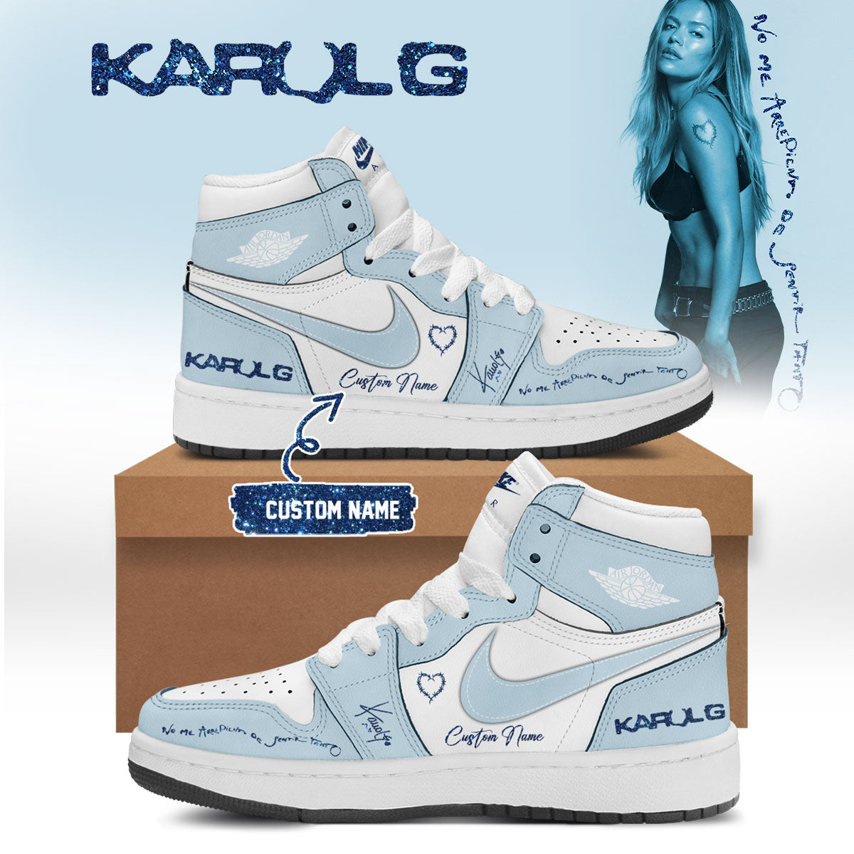 .KaRol G Album “NO ME ARREPIENTO DE SENTIR TANTO” 🩵 – Shoes