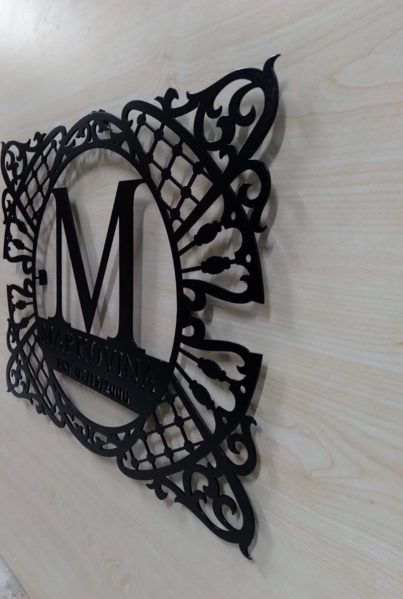 Personalized Metal Family Name Sign, Large Metal Wall Art, Customized Home Decoration, Wedding Gift, Personalized Unique Gifts