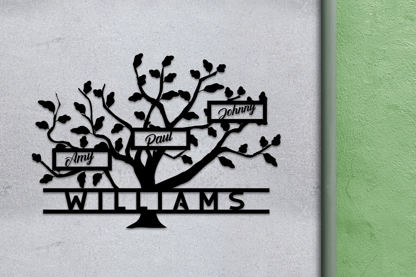 Metal Family Tree Name Sign, Large Metal Wall Art and Decor, Customized Home Decoration Wedding Gift for Couple, Personalized Unique Gifts