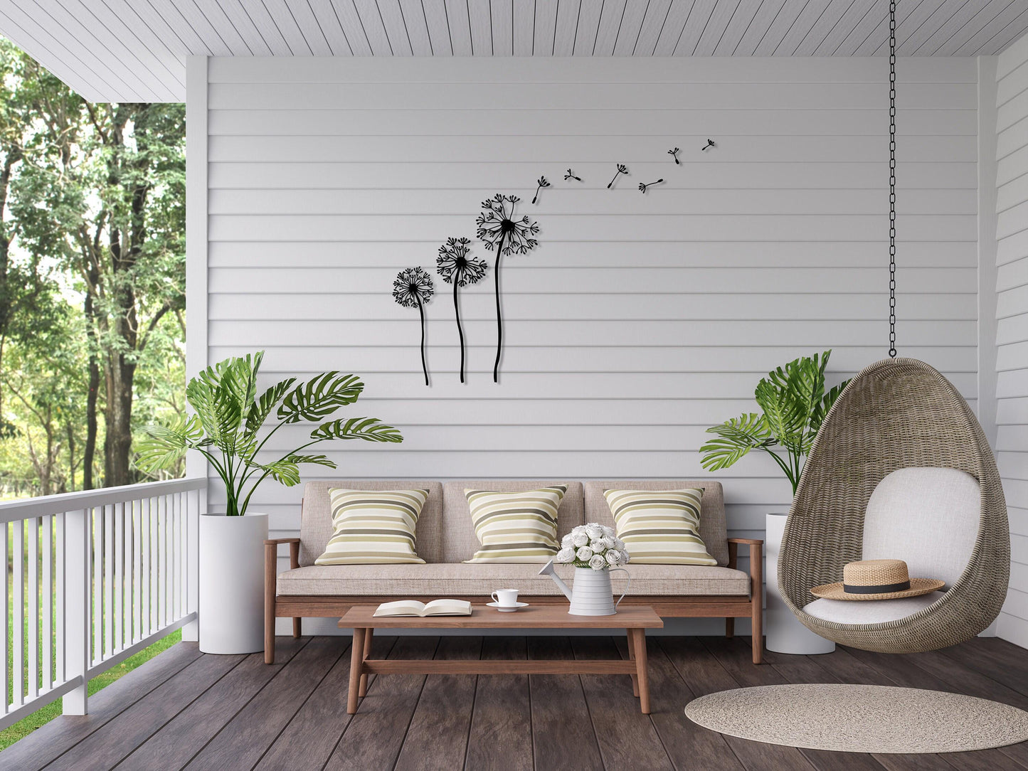 Dandelion Flower Metal Wall Decor, Dandelion Wall Art, Unique Home Decor, Livingroom Nature Decor, Patel Dandelion, Pusteblume Flying Seeds