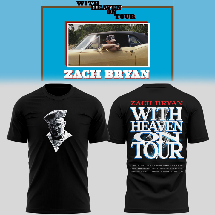 Zach Bryan With Heaven On Tour 8 T-Shirt