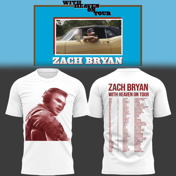 Zach Bryan With Heaven On Tour T-Shirt