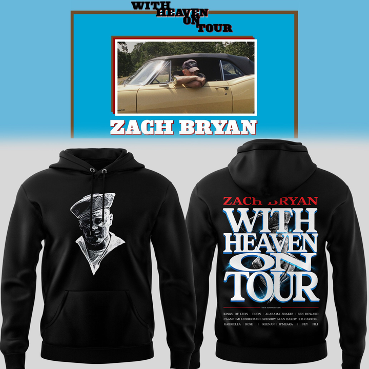 Zach Bryan With Heaven On Tour Hoodie