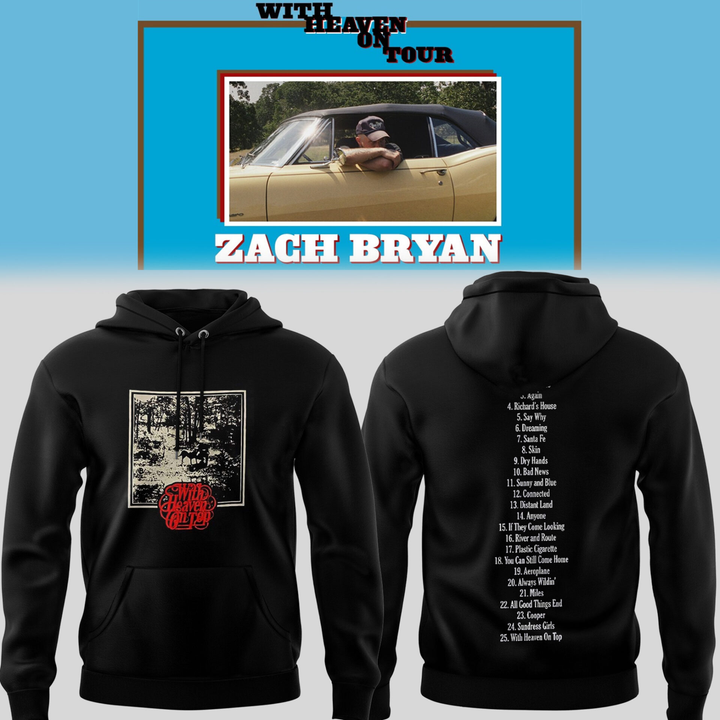 Zach Bryan With Heaven On Tour Hoodie