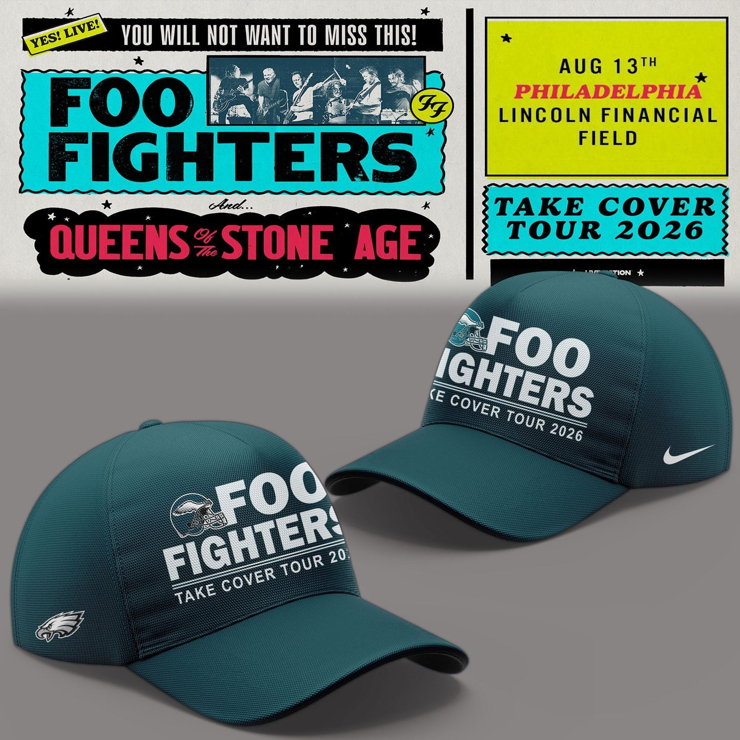 Foo Fighters Take Cover Tour 2026 Cap