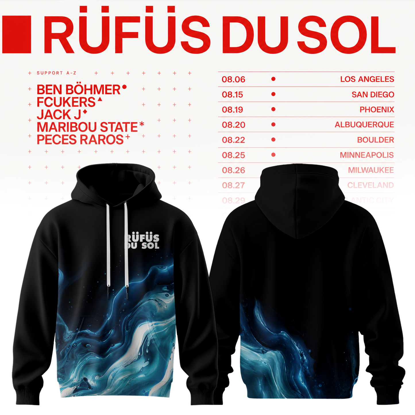 RÜFÜS DU SOL 2026 Tour Merchandise Hoodie