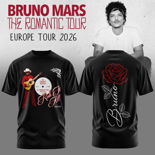 _Bruno Mars – The Romantic Tour US & UK 2026 Limited Tshirt