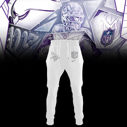 Minnesota Vikings 2025 Winter White Out Combo Hoodie