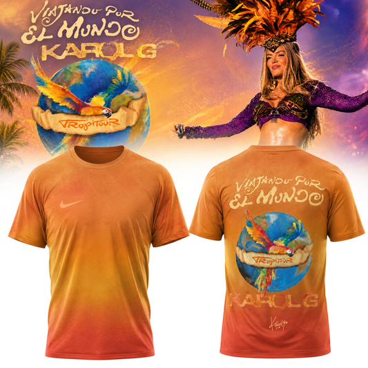 Karol G ” Viajando por el Mundo Tropitour ” Signature Limited Edition – Tshirt