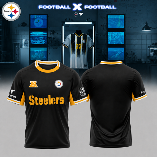 ,Pittsburgh Steelers Football x Football Collared Fan Top – Shirt