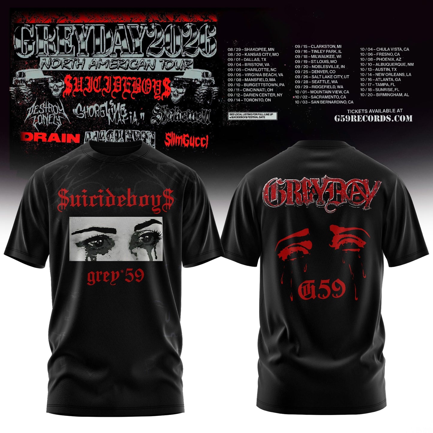 Greyday 2026 – North American Tour T-Shirt