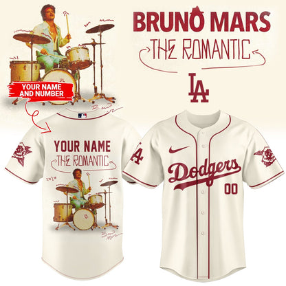 ,Baseball X Bruno Mars ”The Romantic Tour 2026” Limited Edition Signature – Jersey 2 (Custom Name&Number )