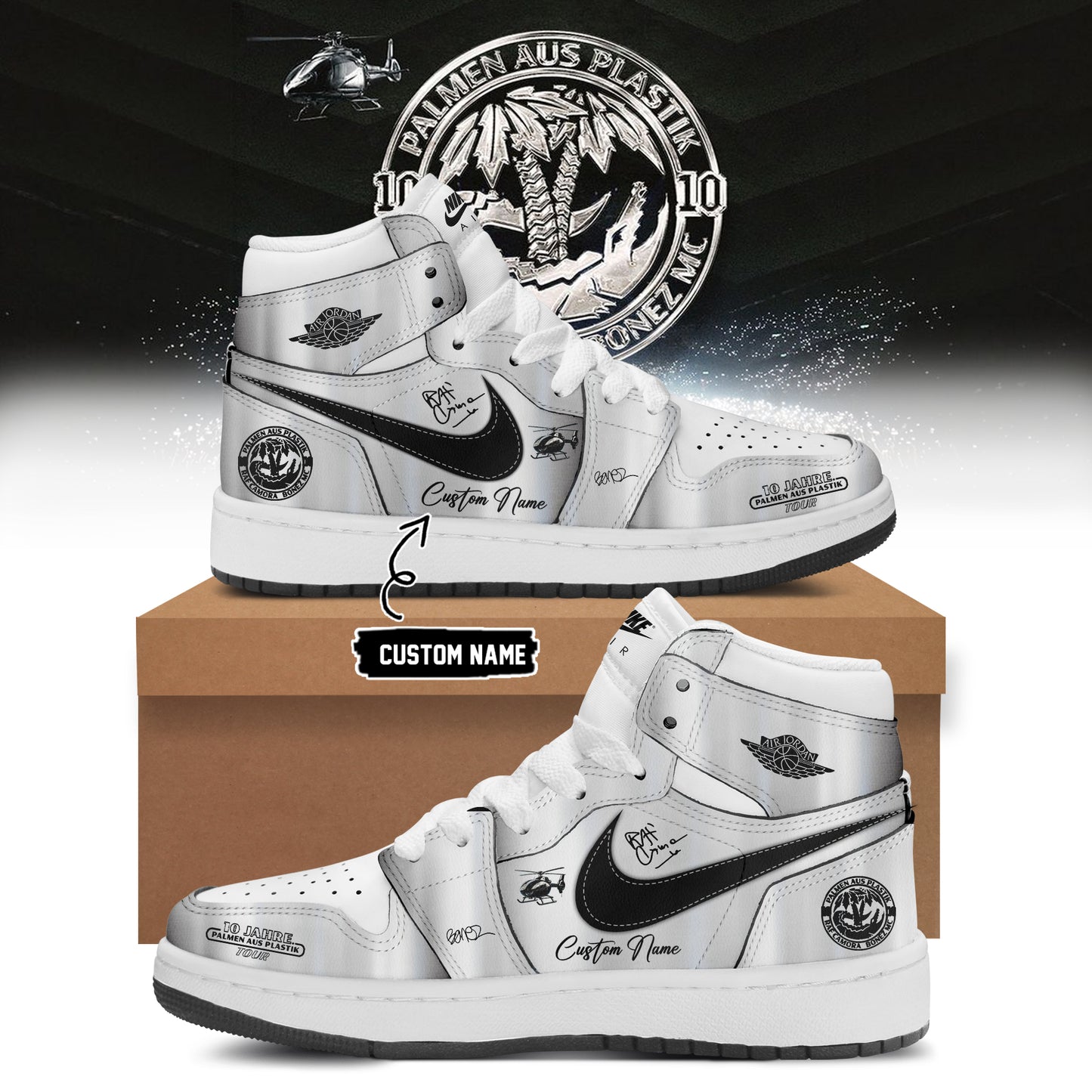 __RAF Camora & Bonez MC “10 Jahre Palmen aus Plastik Tour” . Limited Edition Signature Shoes 2–