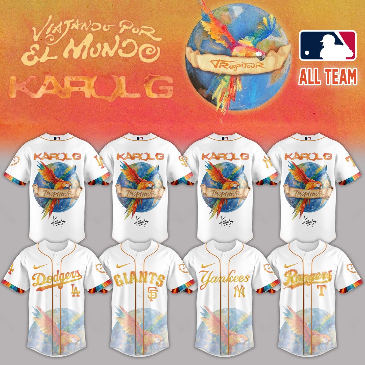 _ Karol G “Viajando Por El Mundo Tropi tour” Signature Limited Edition – Jersey 1