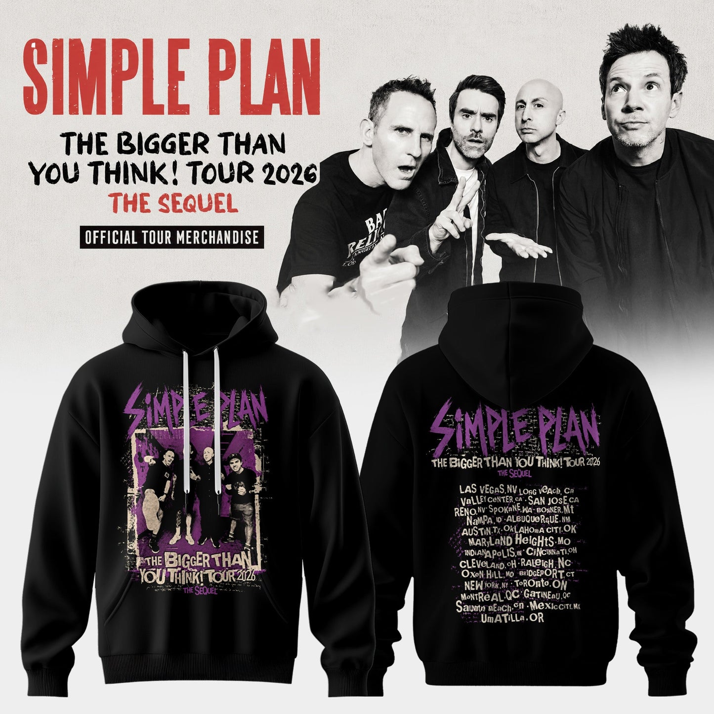 The Bigger Than You Think Tour 2026 Classic 3D Graphic Tee – Pop Punk Rock