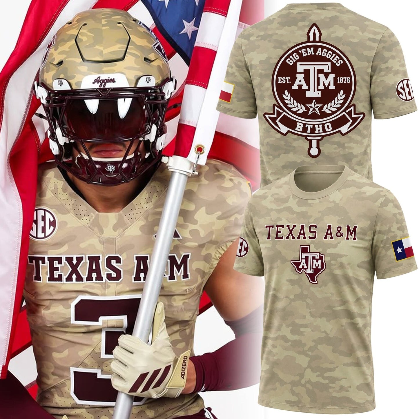 Limited Edition “Honor & Support” Camo Shirt