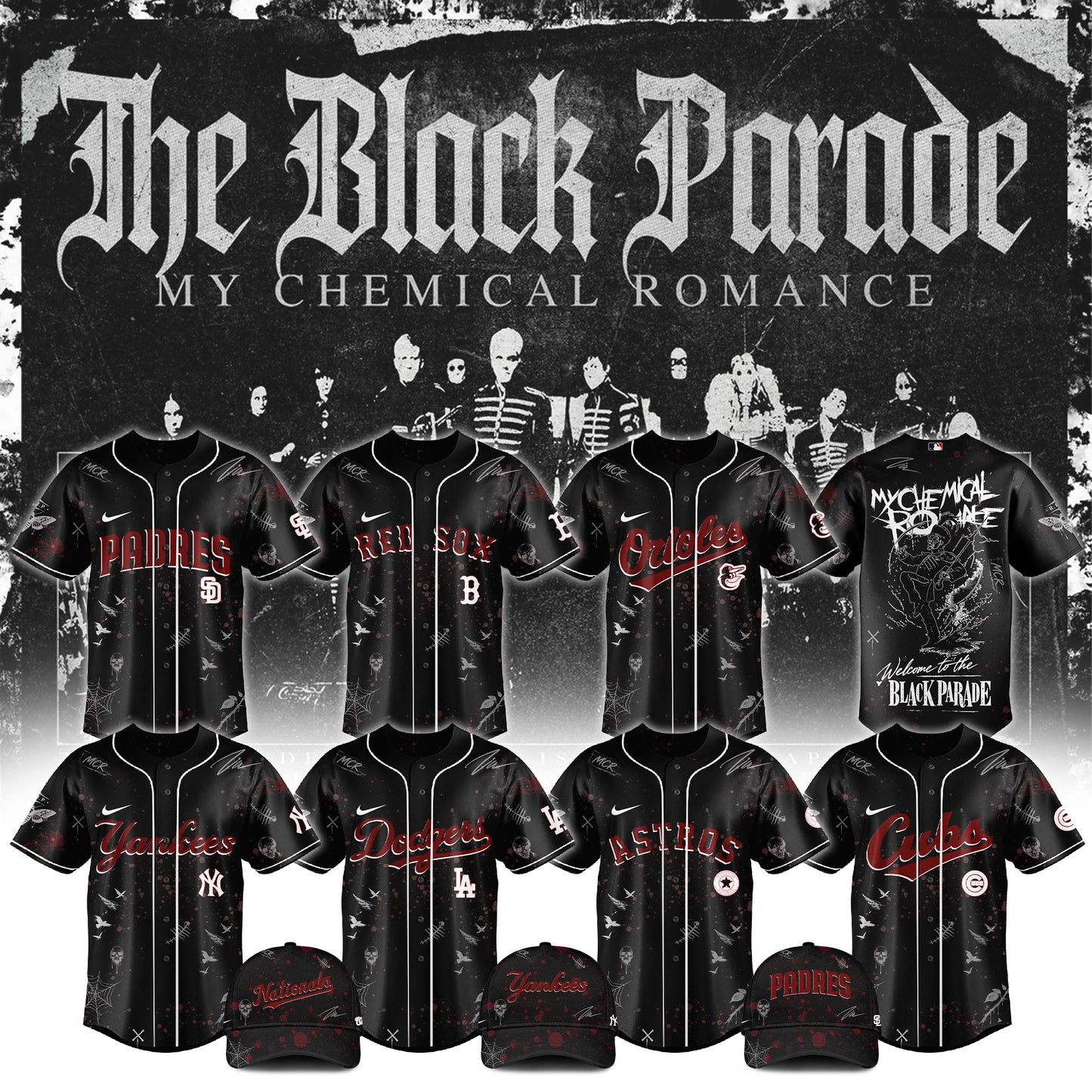 All Team x MCR The Black Parade Tour 2026 Jersey Limited Edition V1