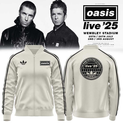 . Limited Edition Oasis “Live ’25” London Cream Zip Jacket V2