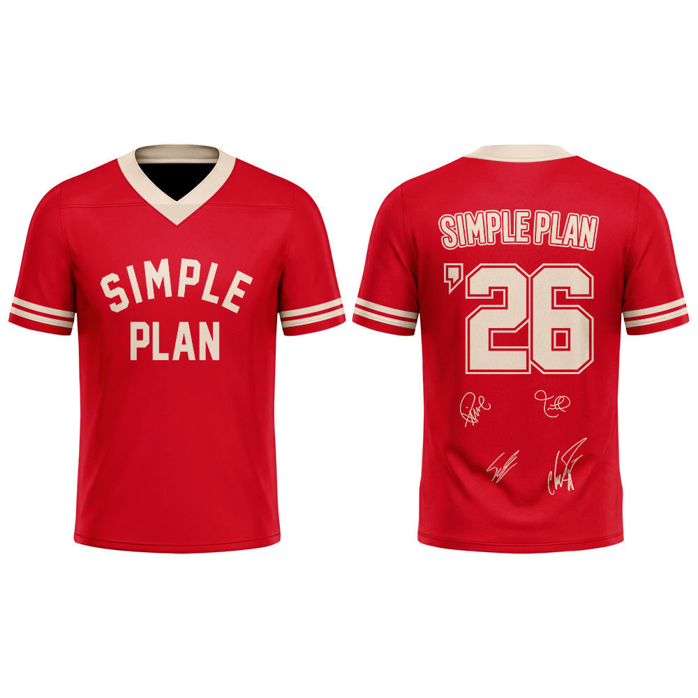 Simple Plan It’s time!! The sequel to our “Bigger Than You Think!” Tour 2026 Football Jersey