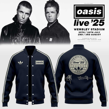 . Limited Edition Oasis “Live ’25” London Deep Blue Signature Jacket
