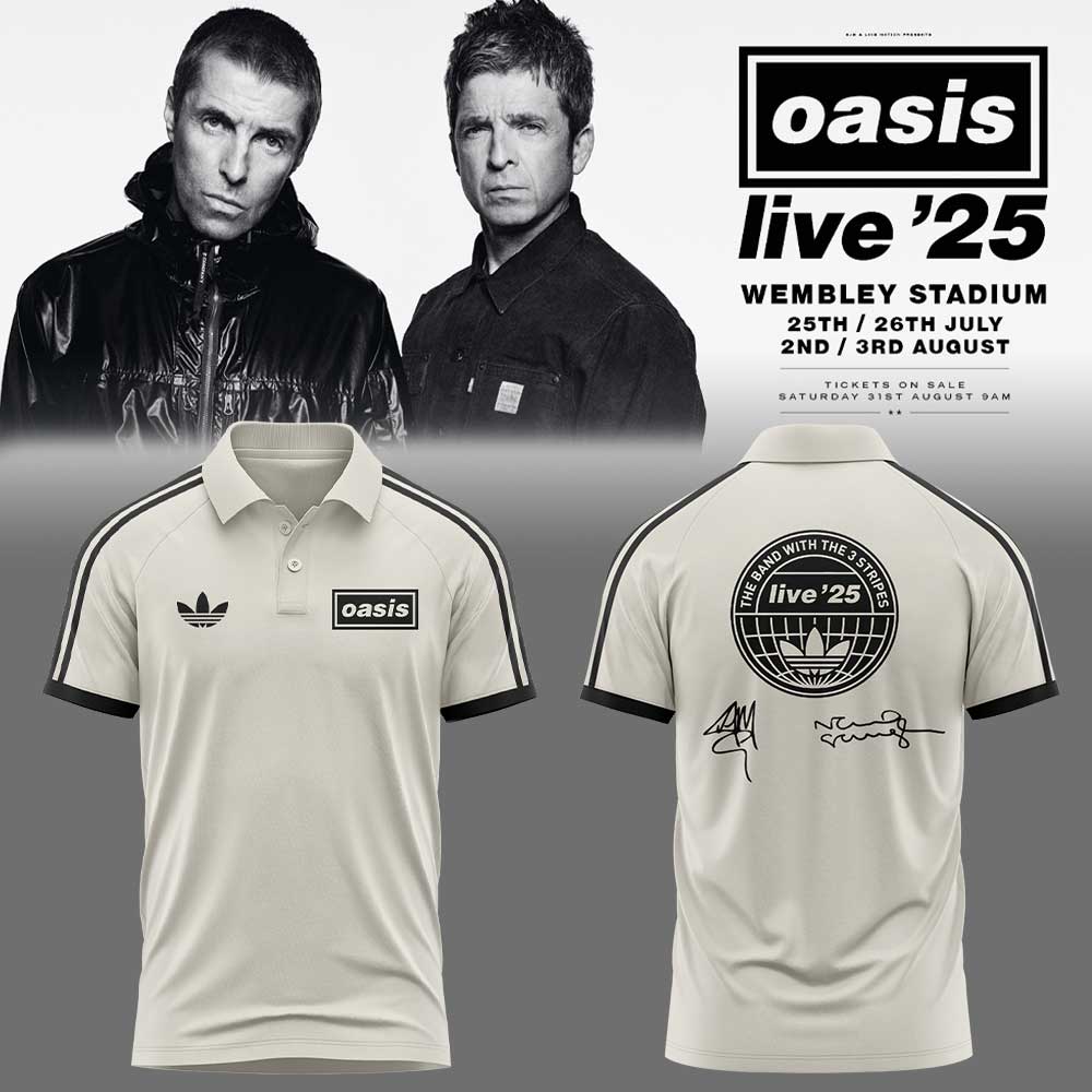 . Limited Edition Oasis “Live ’25” London Cream Signature Raglan Polo