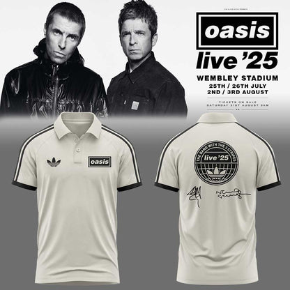 . Limited Edition Oasis “Live ’25” London Cream Signature Raglan Polo