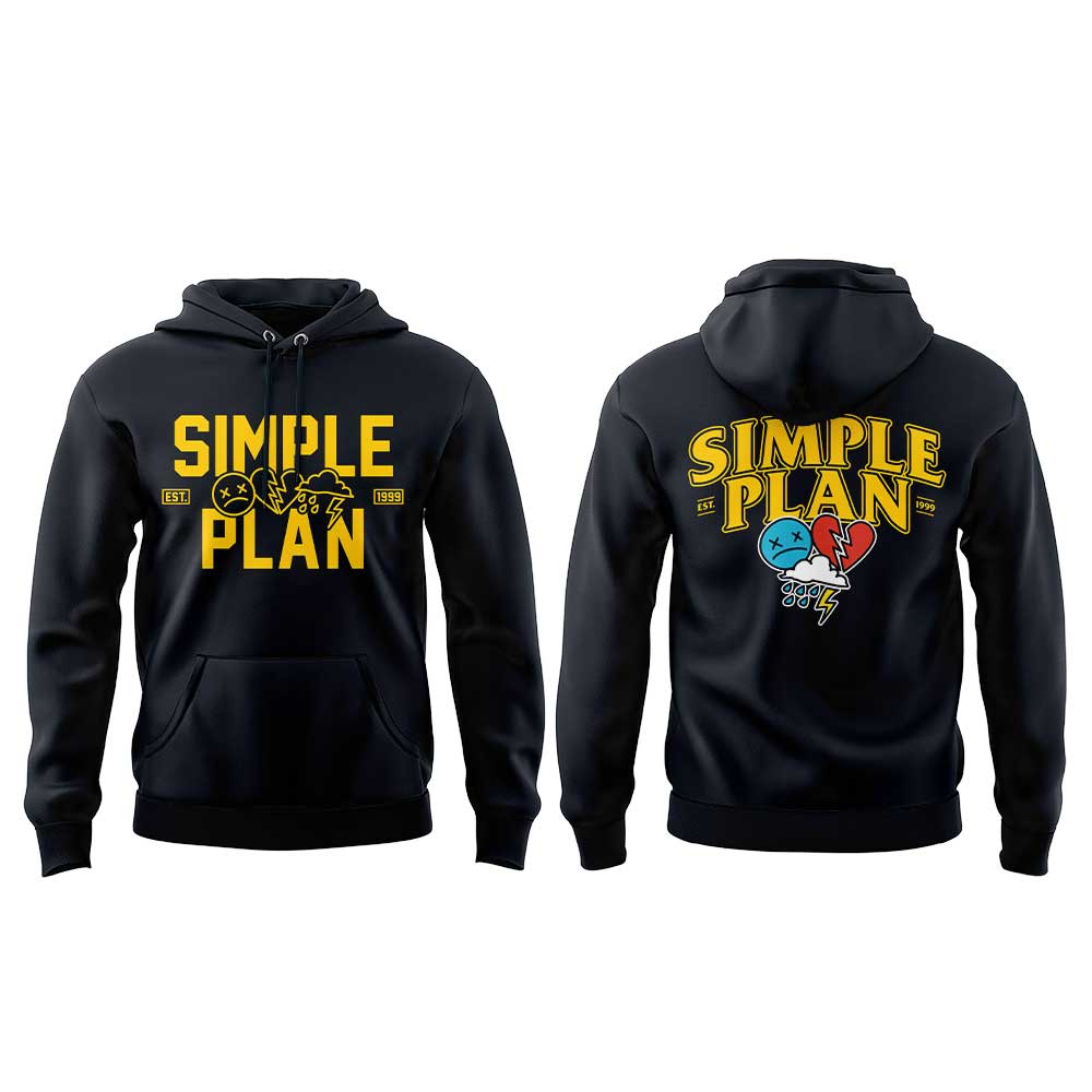 .Simple Plan ‘’Bigger Than You Think!’’ Tour merch V4 Hoodie