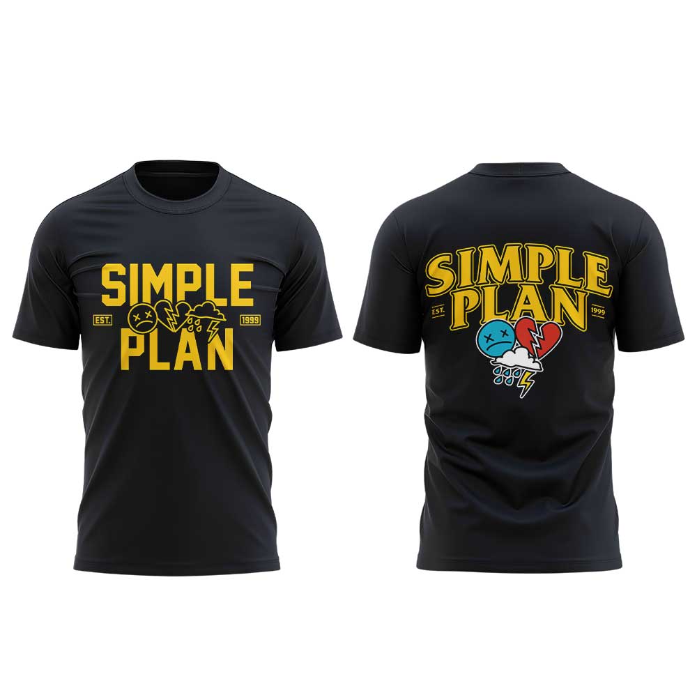 .Simple Plan ‘’Bigger Than You Think!’’ Tour merch V4 Shirt