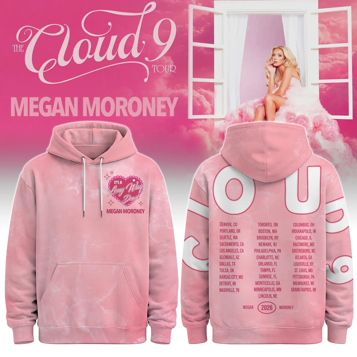 The CLOUD 9 Tour Megan Moroney Limited Edition Hoodie