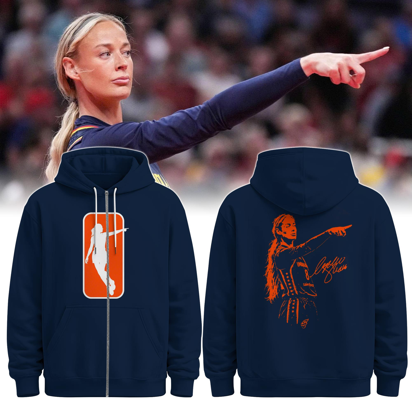 Sophie The Point Is to Win Games Zip Hoodie
