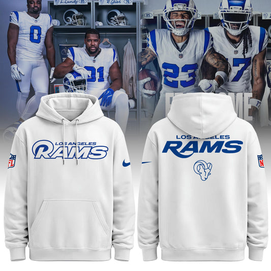 LAR Rams Classic Sol White Hoodie