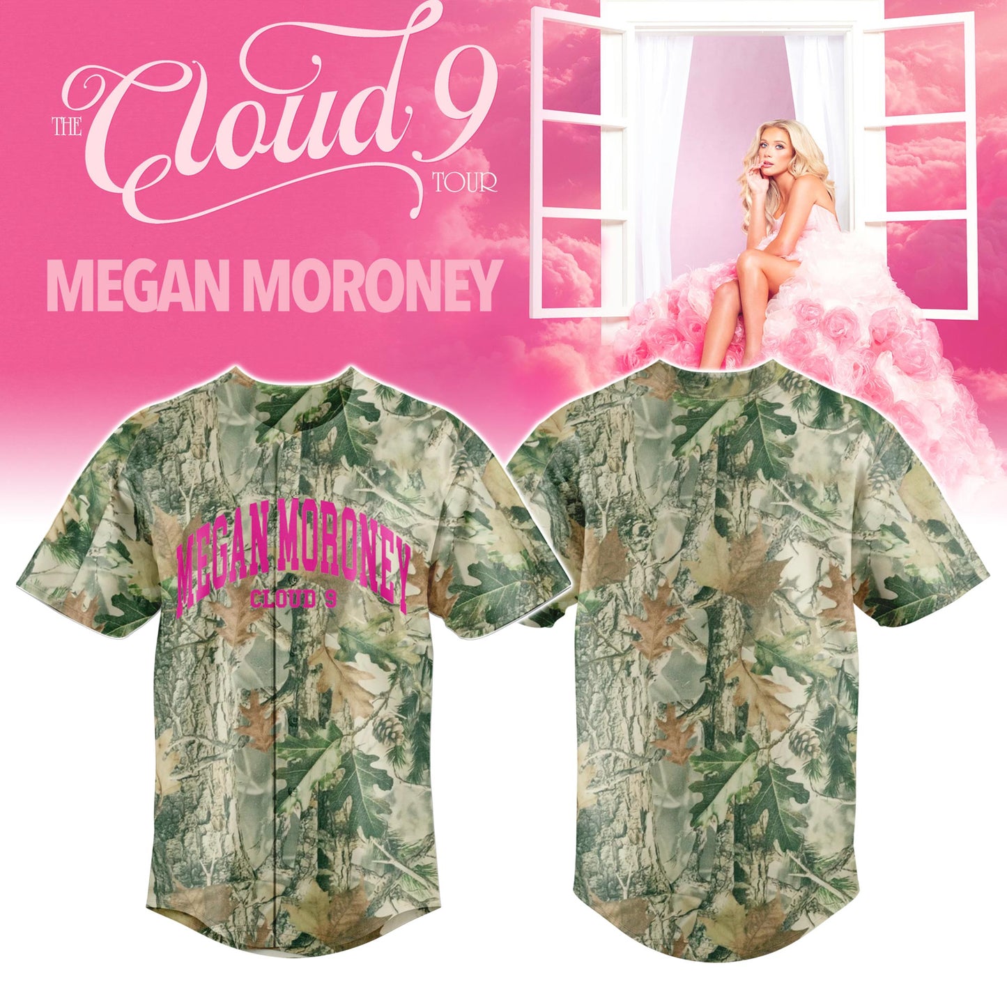 The CLOUD 9 Tour Megan Moroney Limited Edition Jersey Camo version