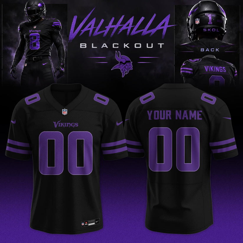 Minnesota Vikings ‘Black Out’ 2026 Special Edition Custom Jersey