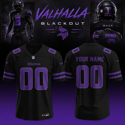 Minnesota Vikings ‘Black Out’ 2026 Special Edition Custom Jersey