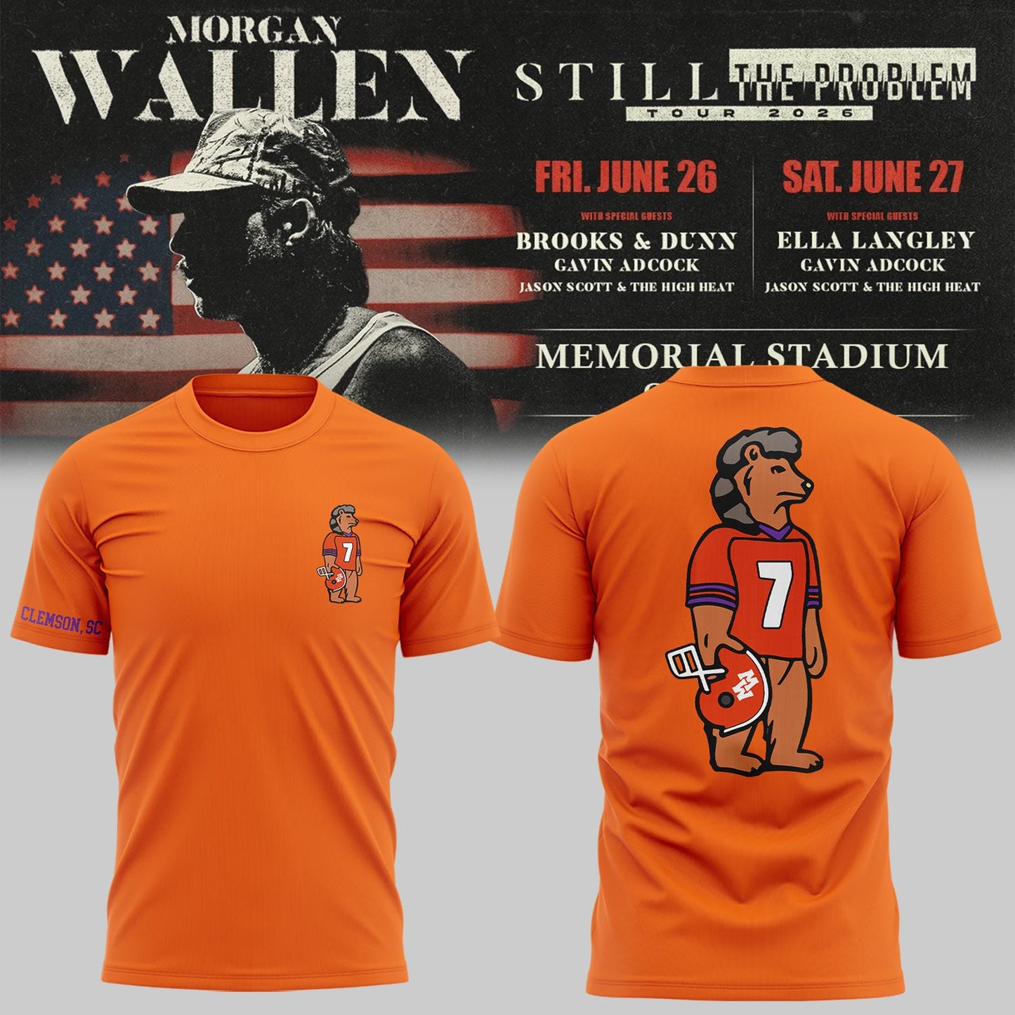 MW “Still The Problem Tour”at Clemson Memorial Stadium Shirt-KC06242614
