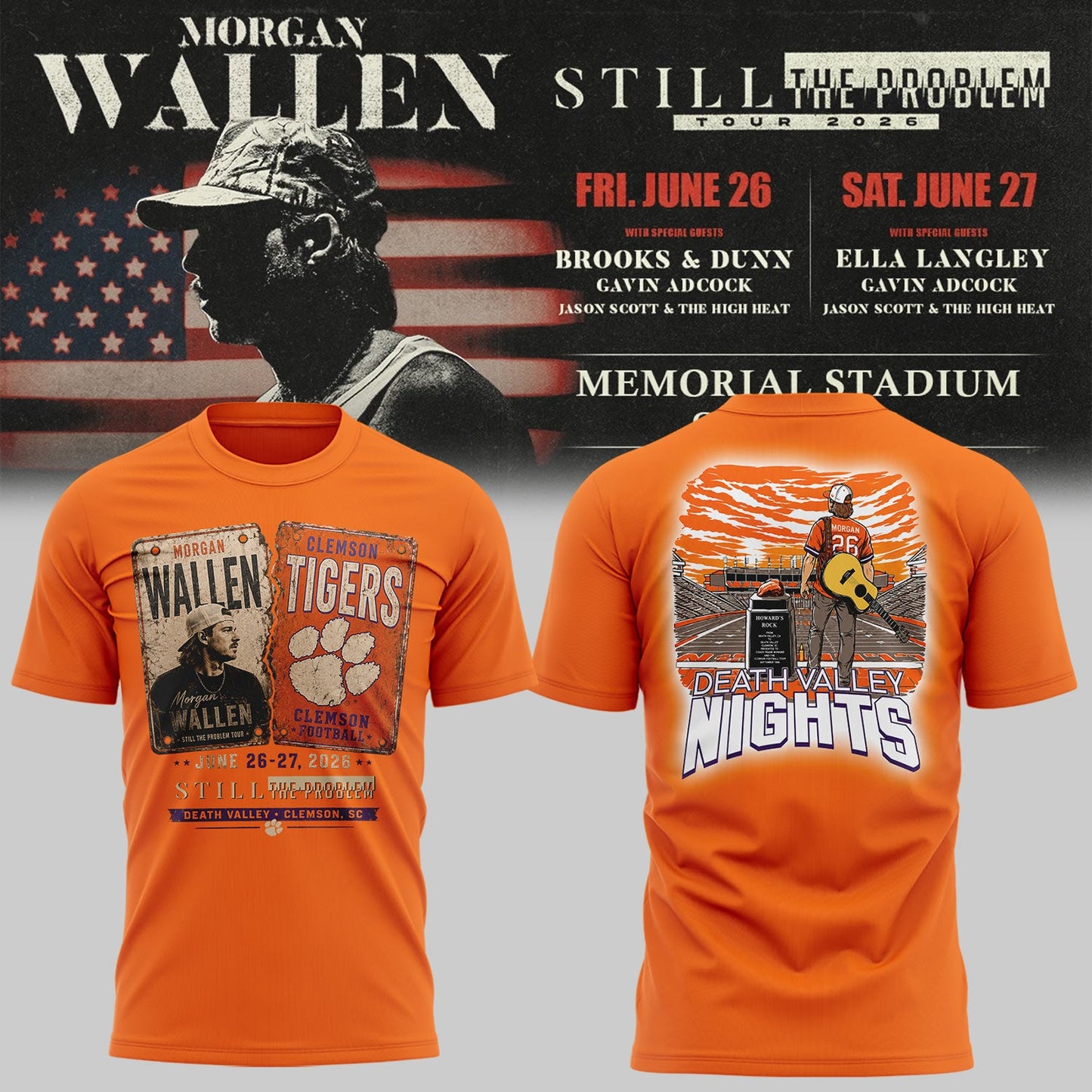 MW “Still The Problem Tour”at Clemson Memorial Stadium Shirt-KC06242623