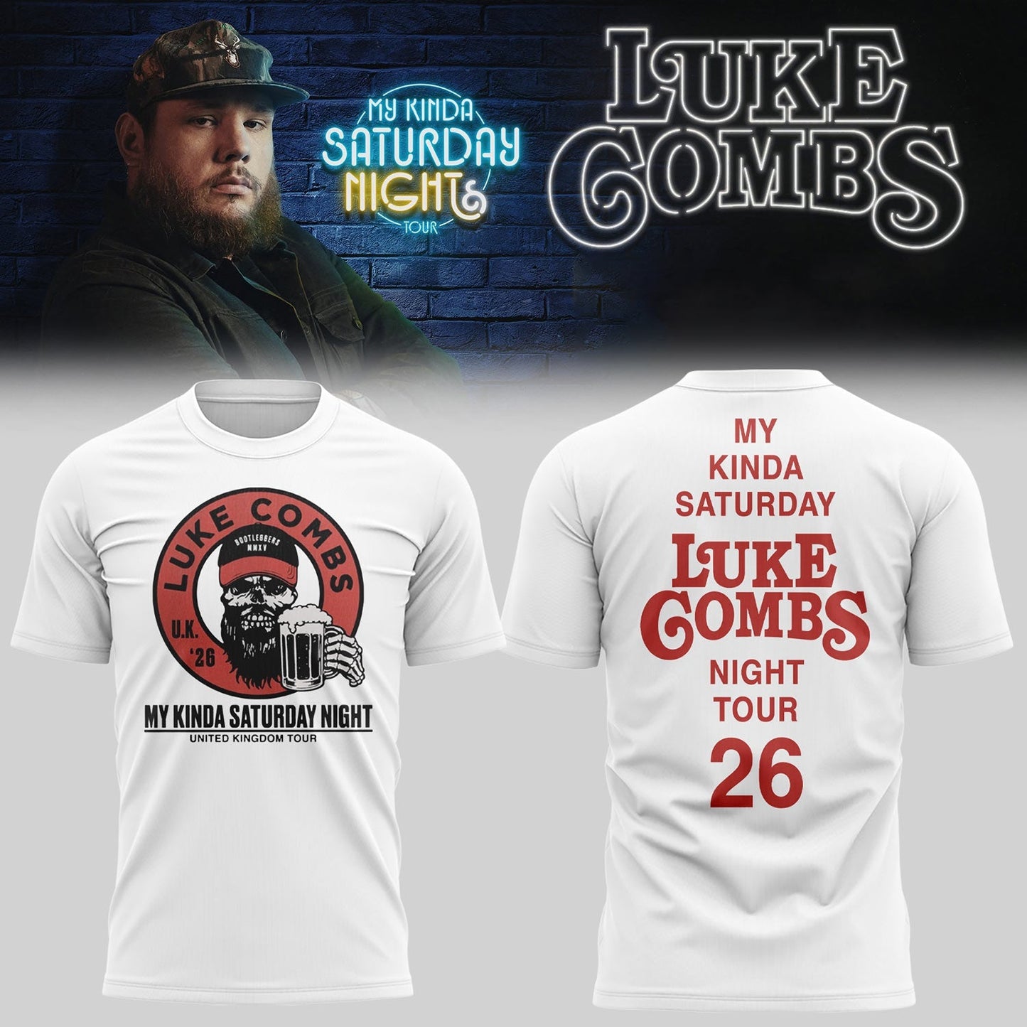 Limited Edition LC My Kinda Saturday Night Tour 2026 Tshirt