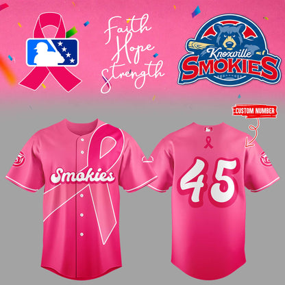 Limited Edition Smokies Fight Cancer ⚾🎀Custom Baseball Jersey