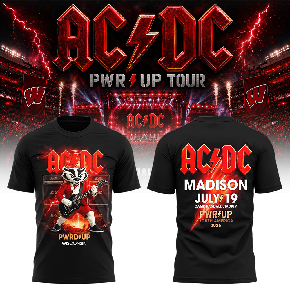 Limited Edition POWER UP Tour 2026 At Camp Randall Stadium TShirt-LL260718001