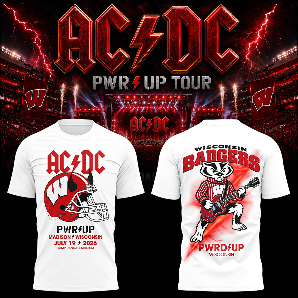 Limited Edition POWER UP Tour 2026 At Camp Randall Stadium TShirt-LL260718002