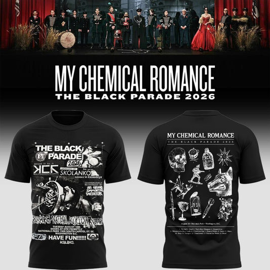 Limited Edition MCR Long Live The Black Parade Tour US 2026 At Washington, D.C Tshirt
