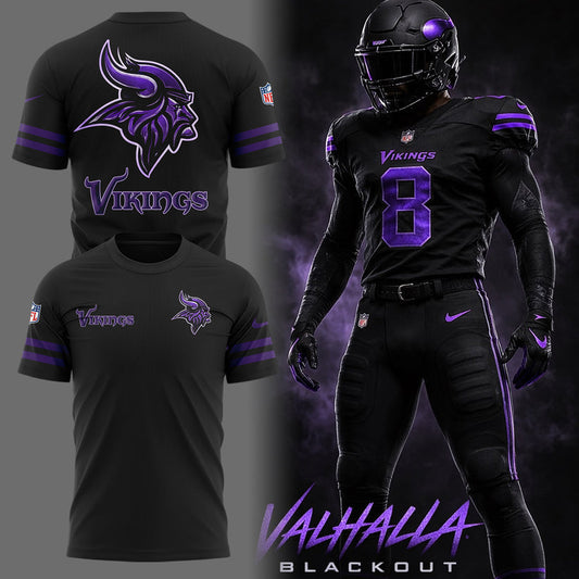 Minnesota Vikings ‘Black Out’ 2026 Special Edition T-shirt