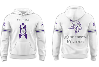Minnesota Vikings Limited Intercept Cancer 2025 Black Hoodie
